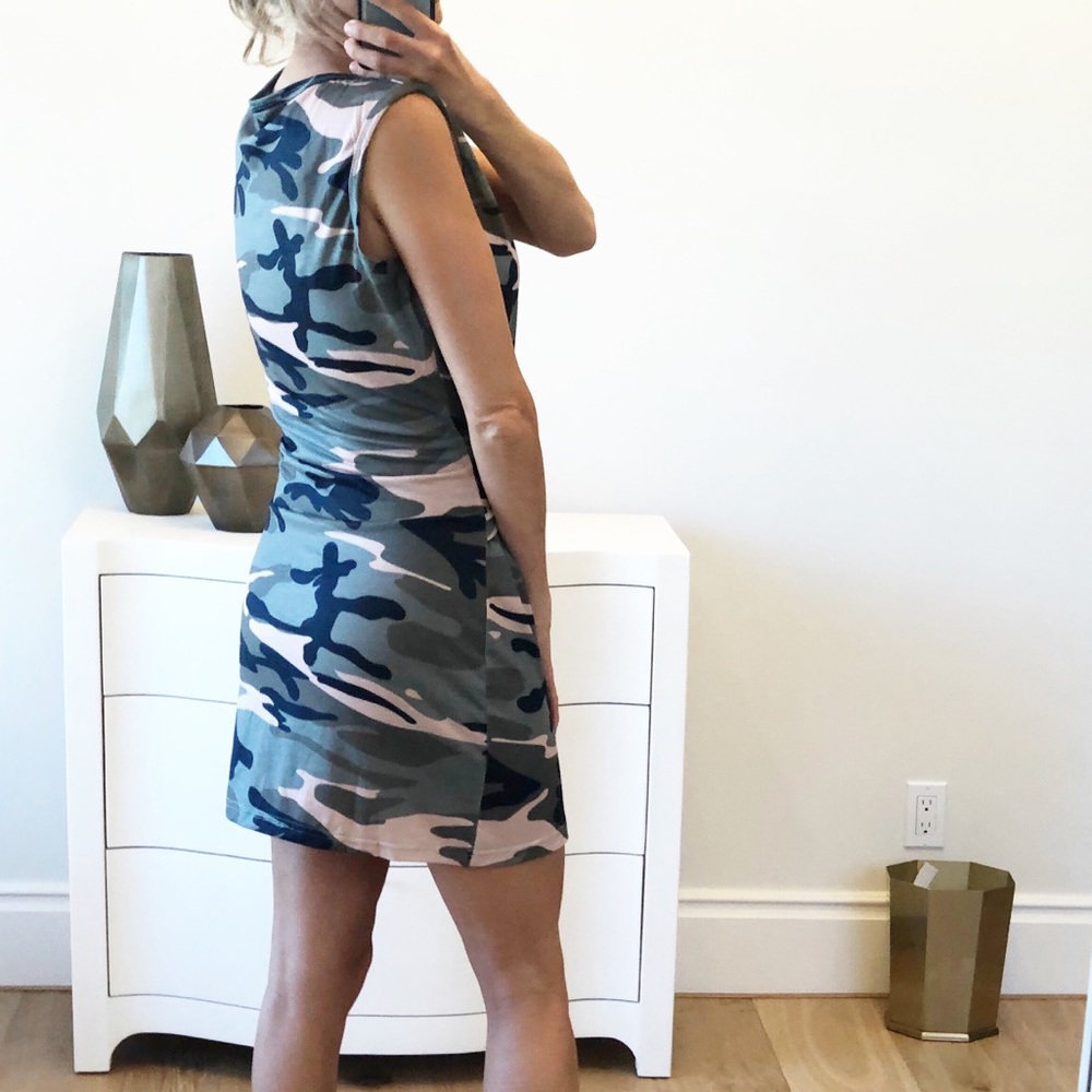 Small Army Camo Tank Tie Dress - Picture 5 of 6